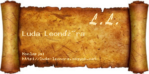 Luda Leonóra névjegykártya